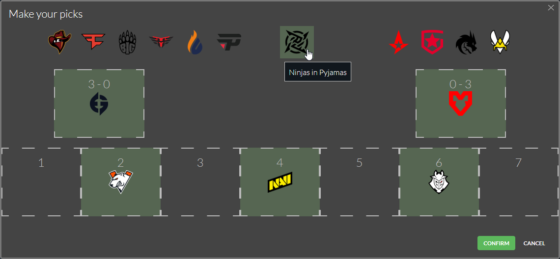 Image showing what picks in groups with members look like